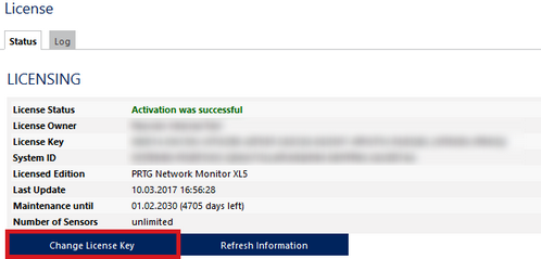 Update Your License: Click Change License Key Update Your License: Click Change License Key