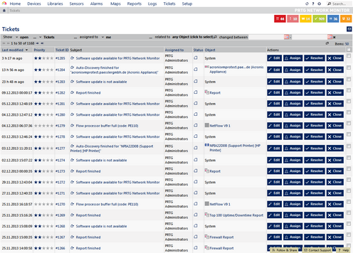 List of Tickets List of Tickets