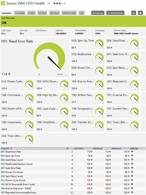 WMI HDD Health Sensor WMI HDD Health Sensor